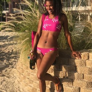 Cupshe magenta halter top bikini